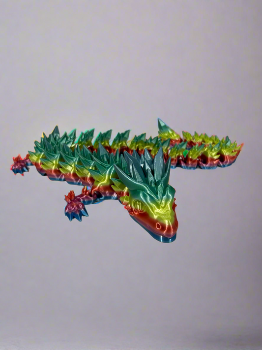 60cm Articulated Rainbow Dragon